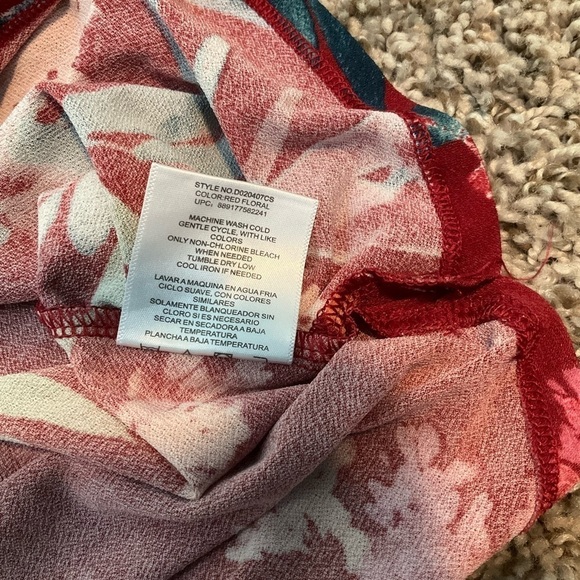 Christian Siriano Red Floral Dress Size Large - Picture 11 of 12